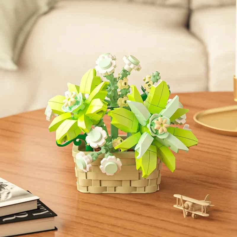 Variety Potted Flowers Building Sets