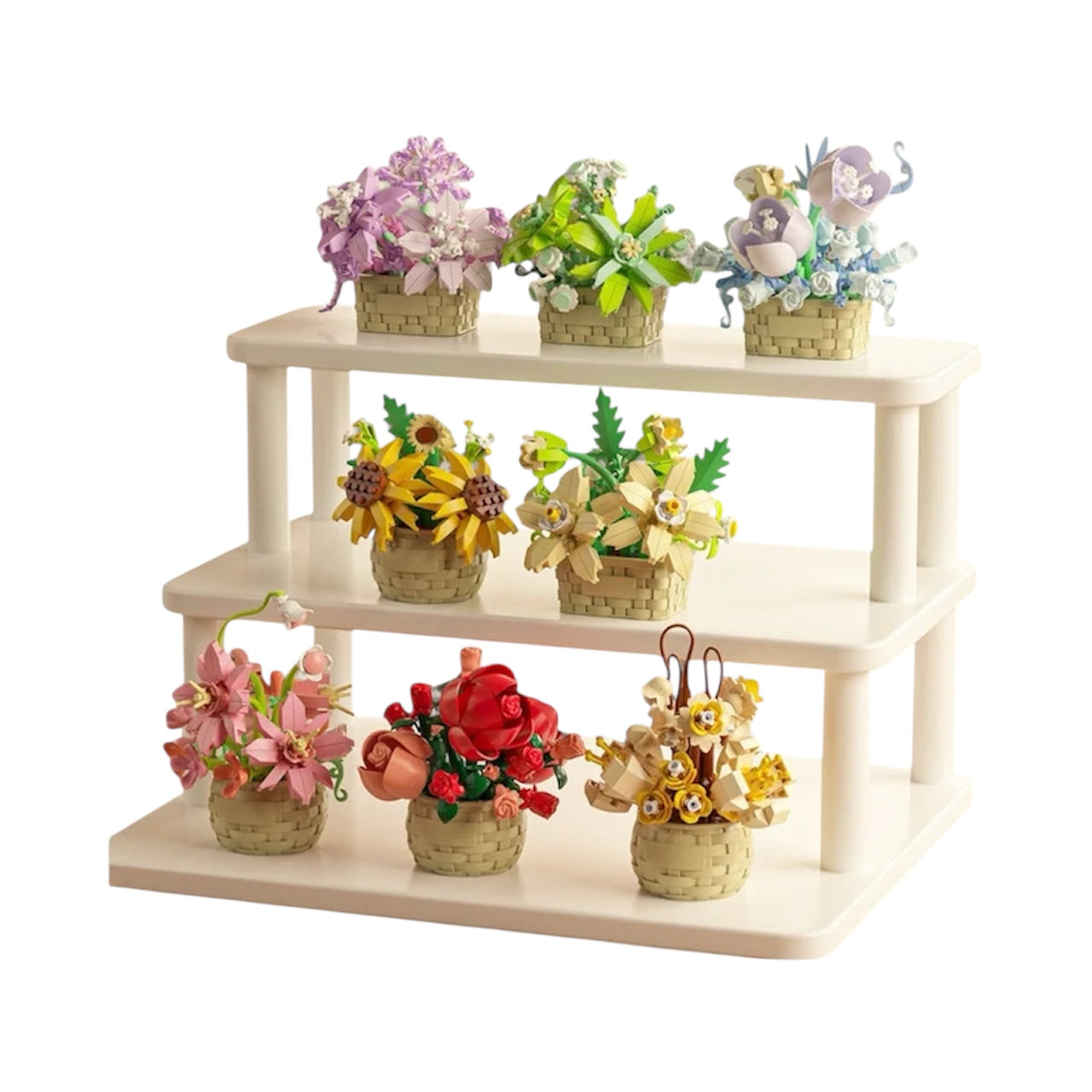 Variety Potted Flowers Building Sets
