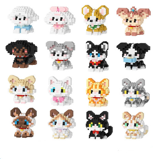 Cat & Dog Mini Building Sets